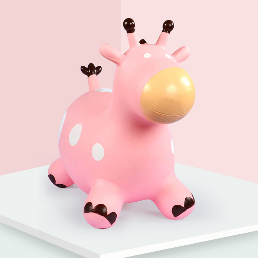 Inflatable Jumping Horse Toy with Air Pump (Pink) H37974