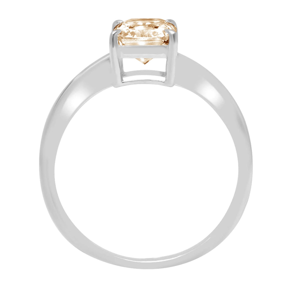 14k White Gold Morganite Engagement Ring Size 7.5 Y8186