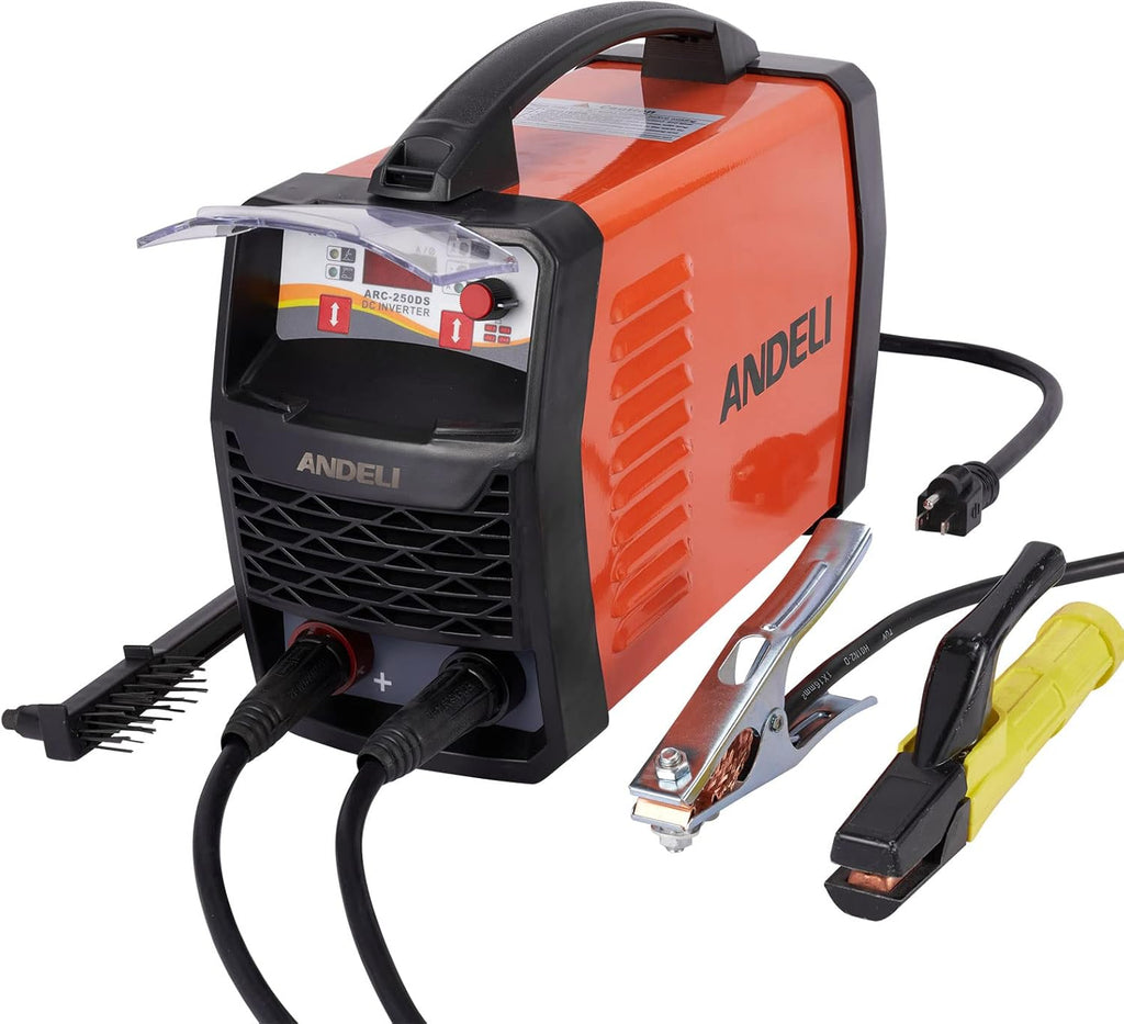 160A ARC Welder Inverter DC MMA Portable Welding Machine Kit IGBT Technology, 110V/220V Dual Voltage Orange Plastic Case K10357