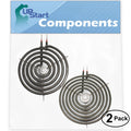2-Pack 8 inch 6 Turns & 6 inch 5 Turns Surface Burner Elements for Range Stove Cooktop I48910
