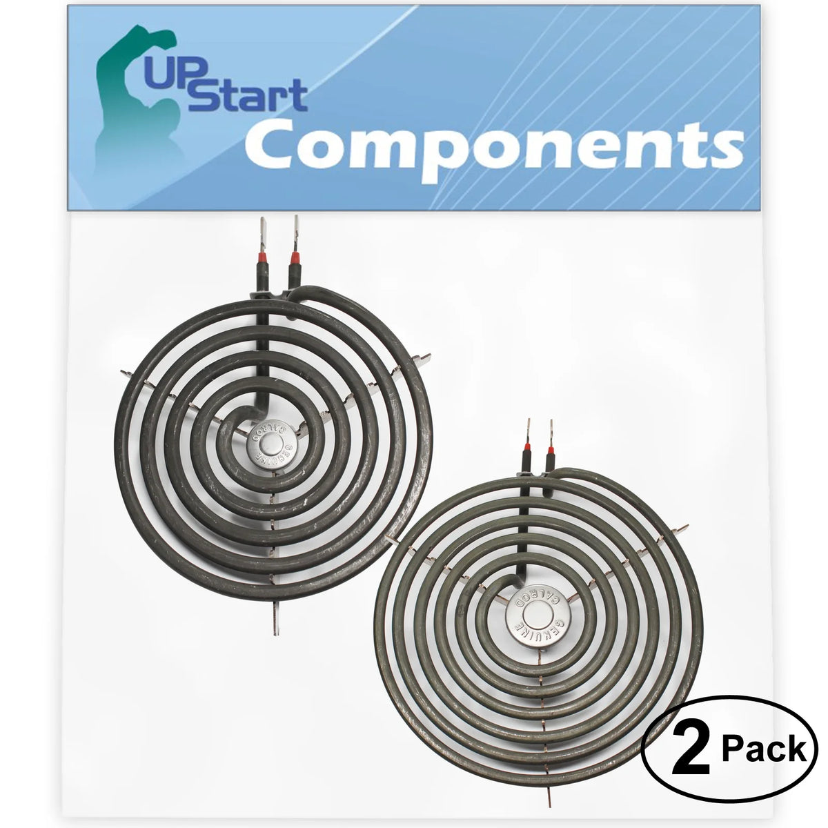 2-Pack 8 inch 6 Turns & 6 inch 5 Turns Surface Burner Elements for Range Stove Cooktop I48910