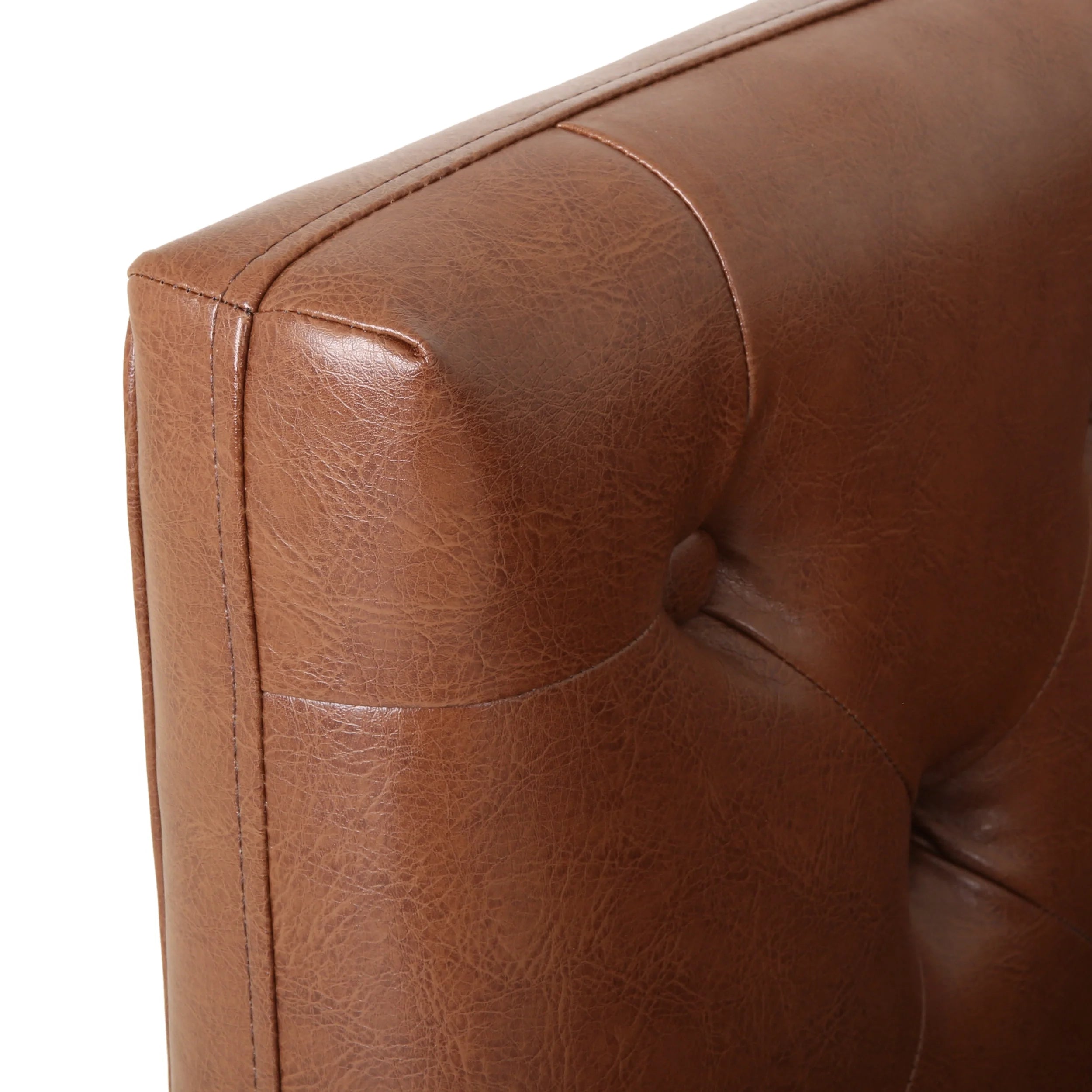 Cognac Brown Loveseat S226