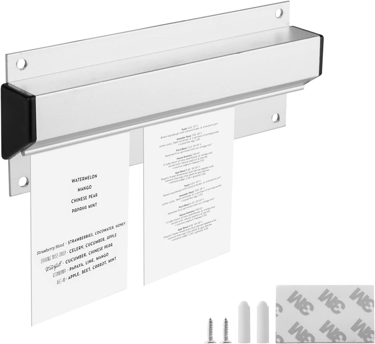 Silver 16 Inch Aluminium Receipt Holder, Pack of 2 G686
