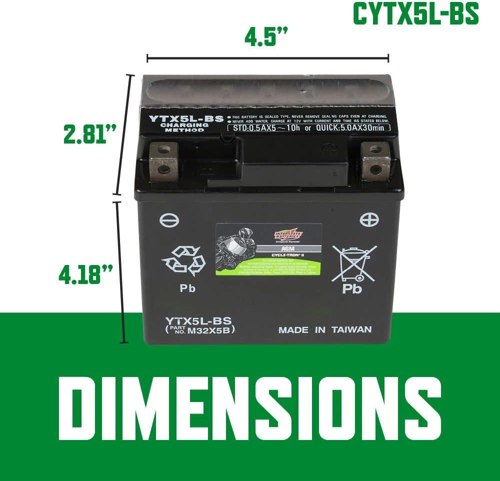 12V 4Ah AGM Powersports Battery Pack of 2 F1780