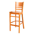 Cherry Finish Solid Beech Wood Barstool L520