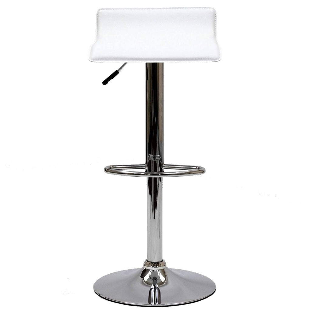 White Bar Stool Set of 2 V518