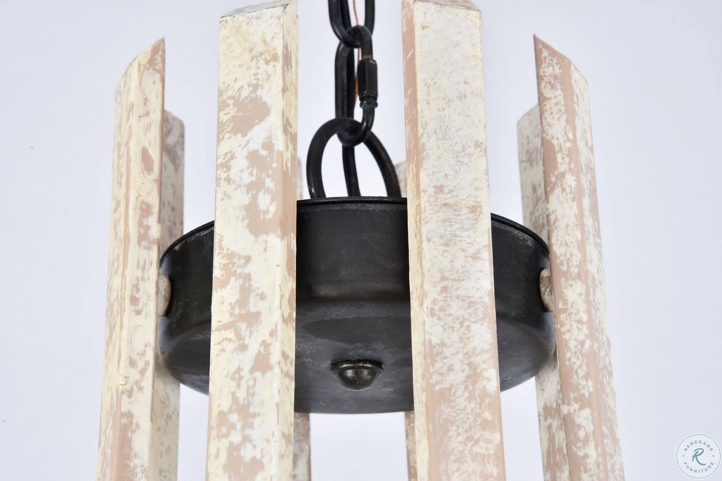 8 Light Ivory Wash Steel Grey Chandelier Z725