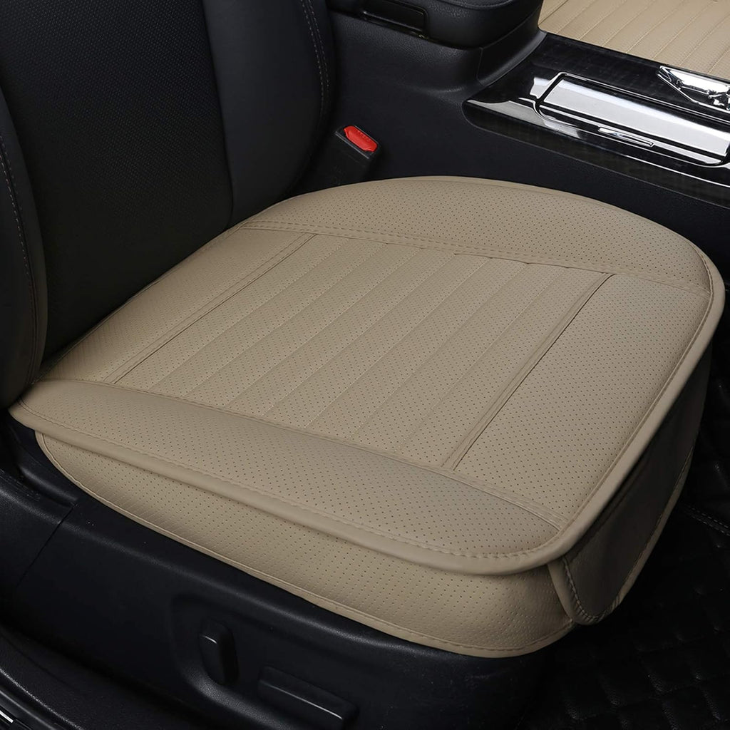 Beige-Tan PU Leather Car Seat Cover Bottom, 1pcs B29485
