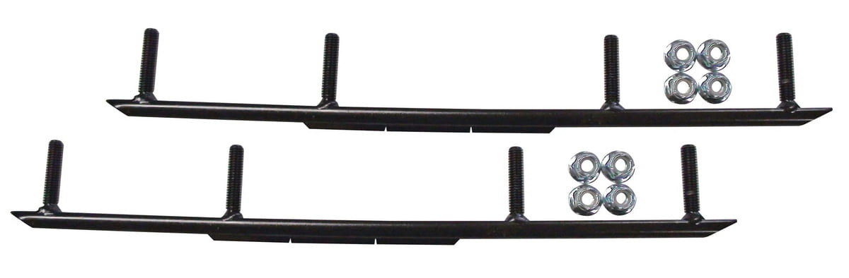 Orange XPT Snowmobile Skis with 8" Round Bars Complete Kit V594251