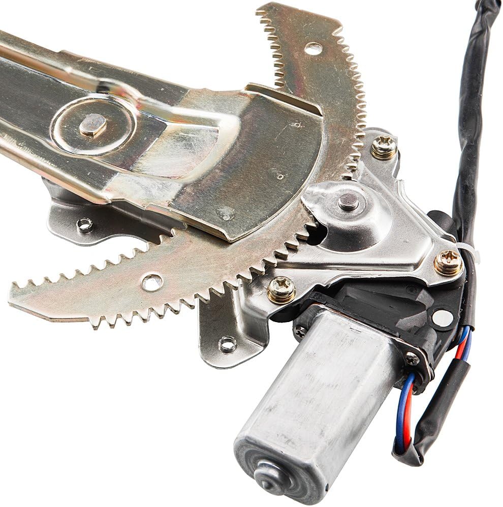 Power Window Motor and Regulator Assembly Front Left Driver Side Black Pack of 2 W576