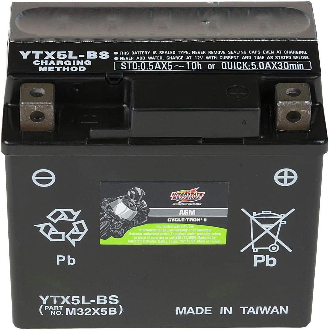 12V 4Ah AGM Powersports Battery Pack of 2 F1780