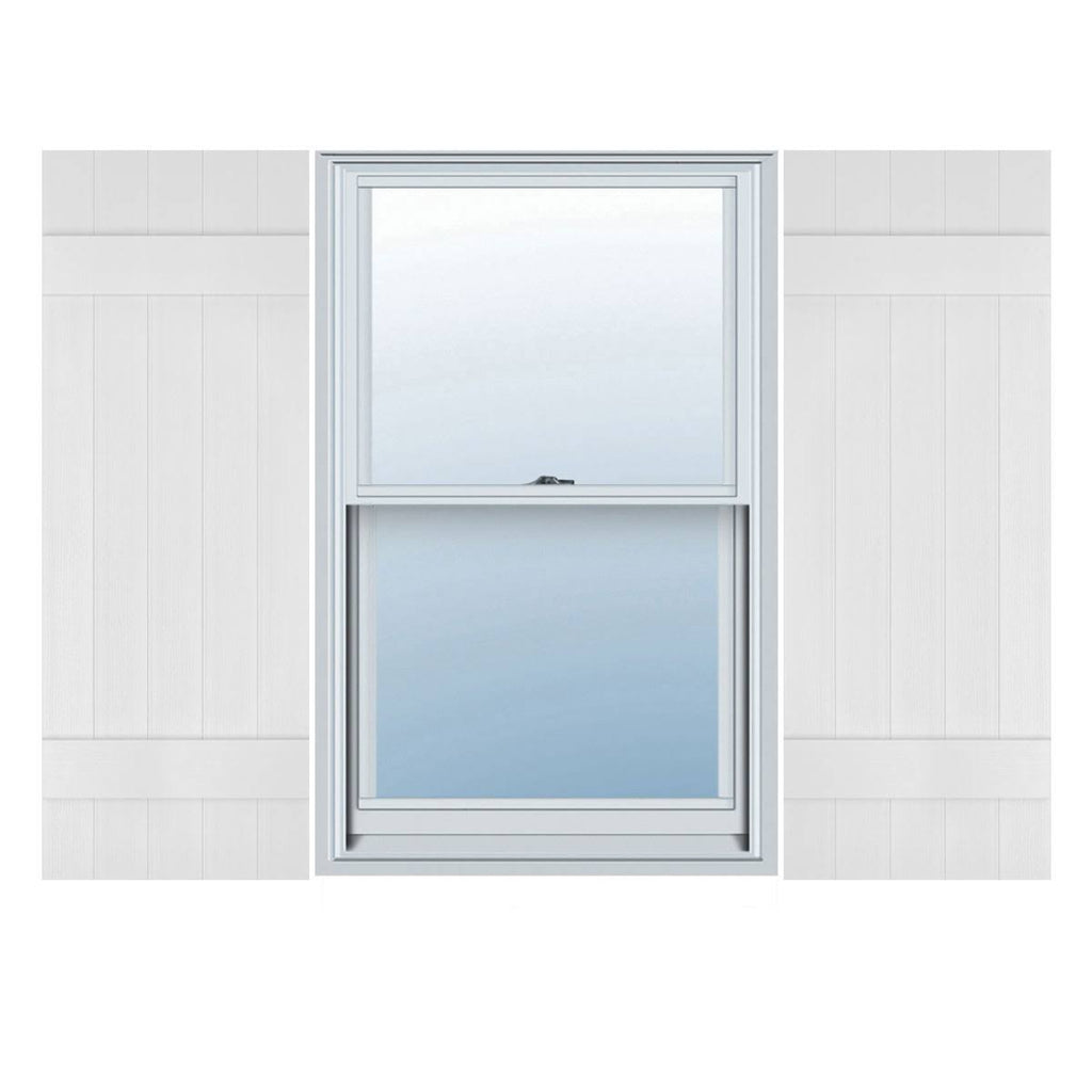 Board-n-Batten Shutters, Per Pair, White S260199