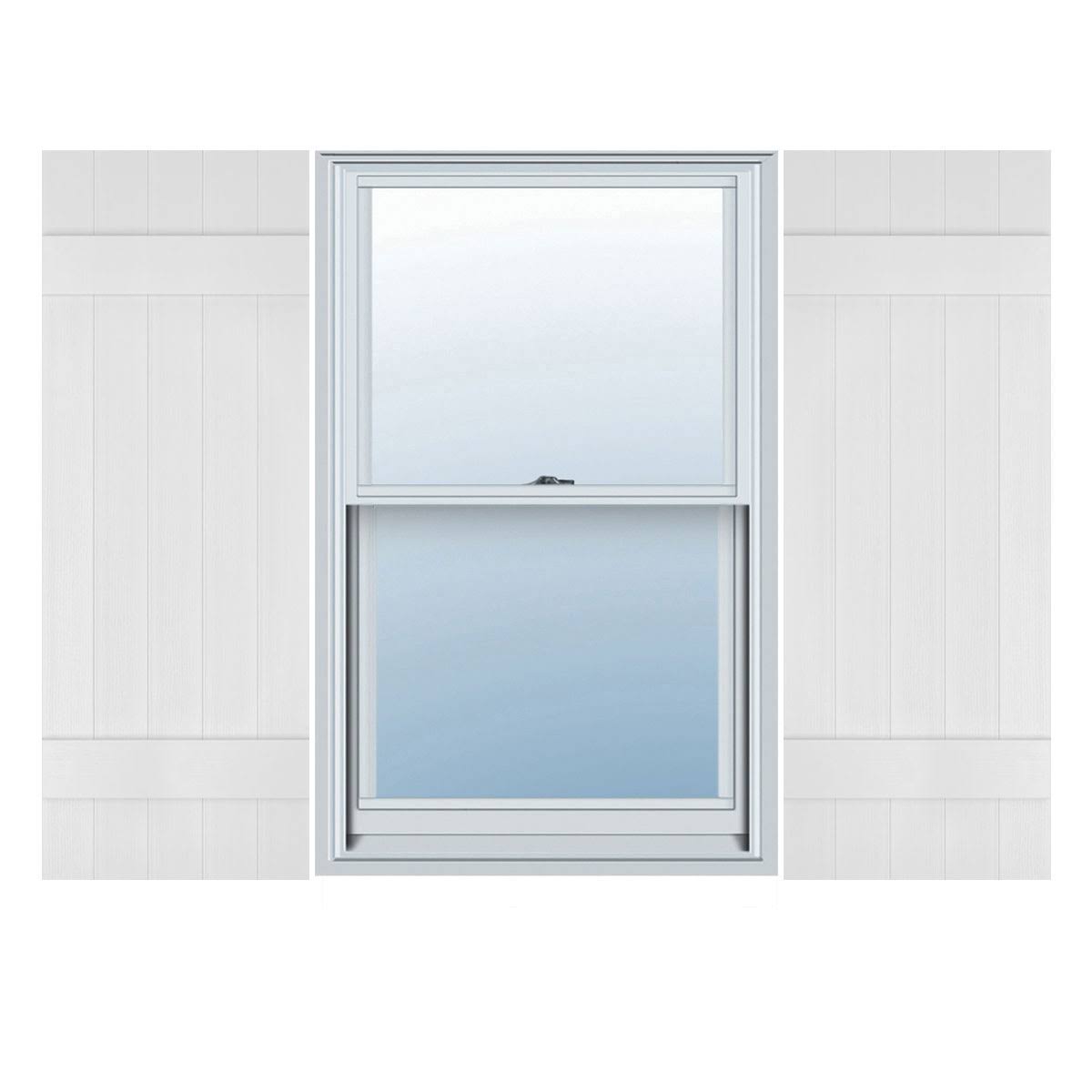 Board-n-Batten Shutters, Per Pair, White S260199