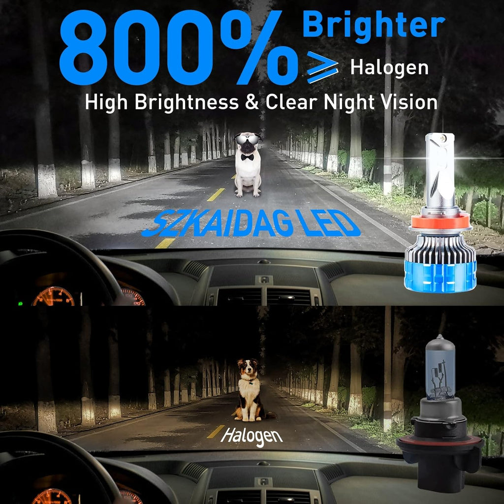 120W 22000LM 6500K Cool White LED Headlight Bulbs Conversion Kit, Pack of 2 B570