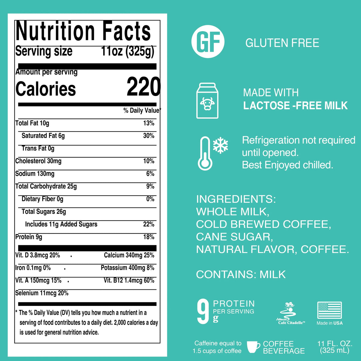 11oz Double Coffee Cold Brew Coffee F456713