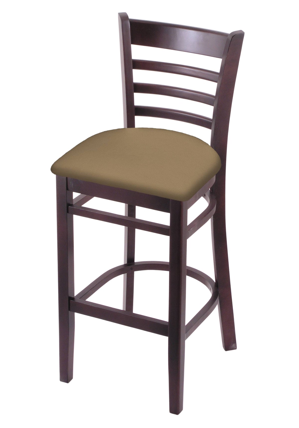 25x22 Counter Stool with Dark Cherry Finish and Canter Sand Seat Q8030