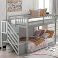 Gray Twin Over Twin Standard Bunk Bed U58733