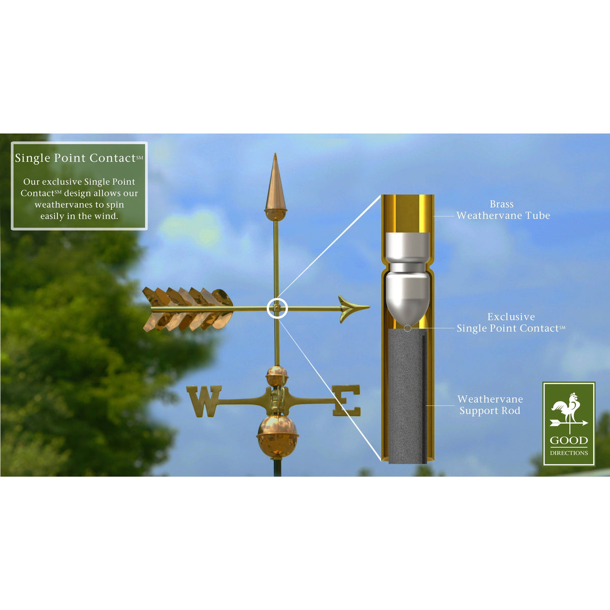 Polished Copper Weathervane V948
