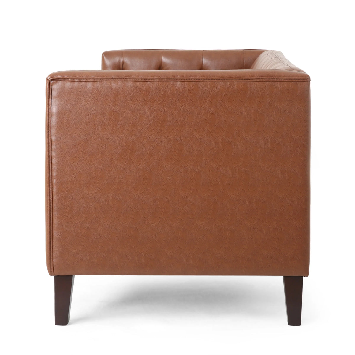Cognac Brown Loveseat S226