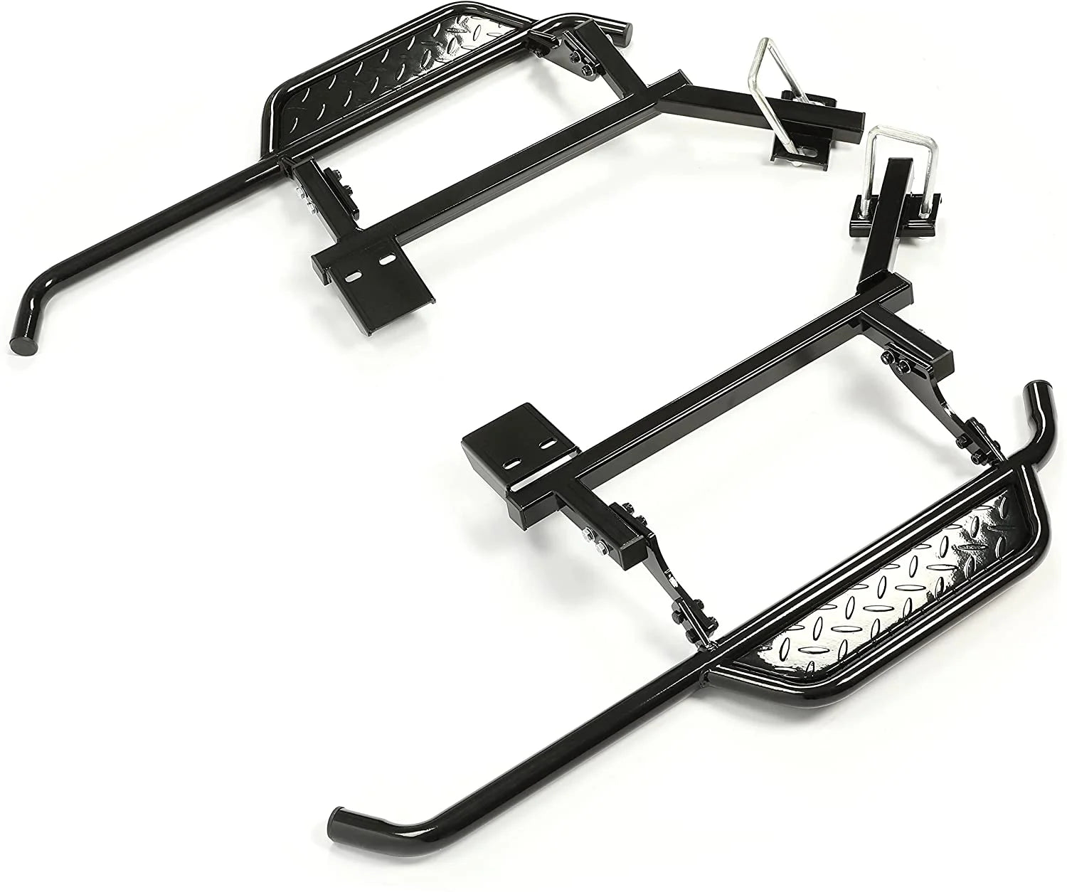 Black Steel Nerf Bars Step Down Kit S2577