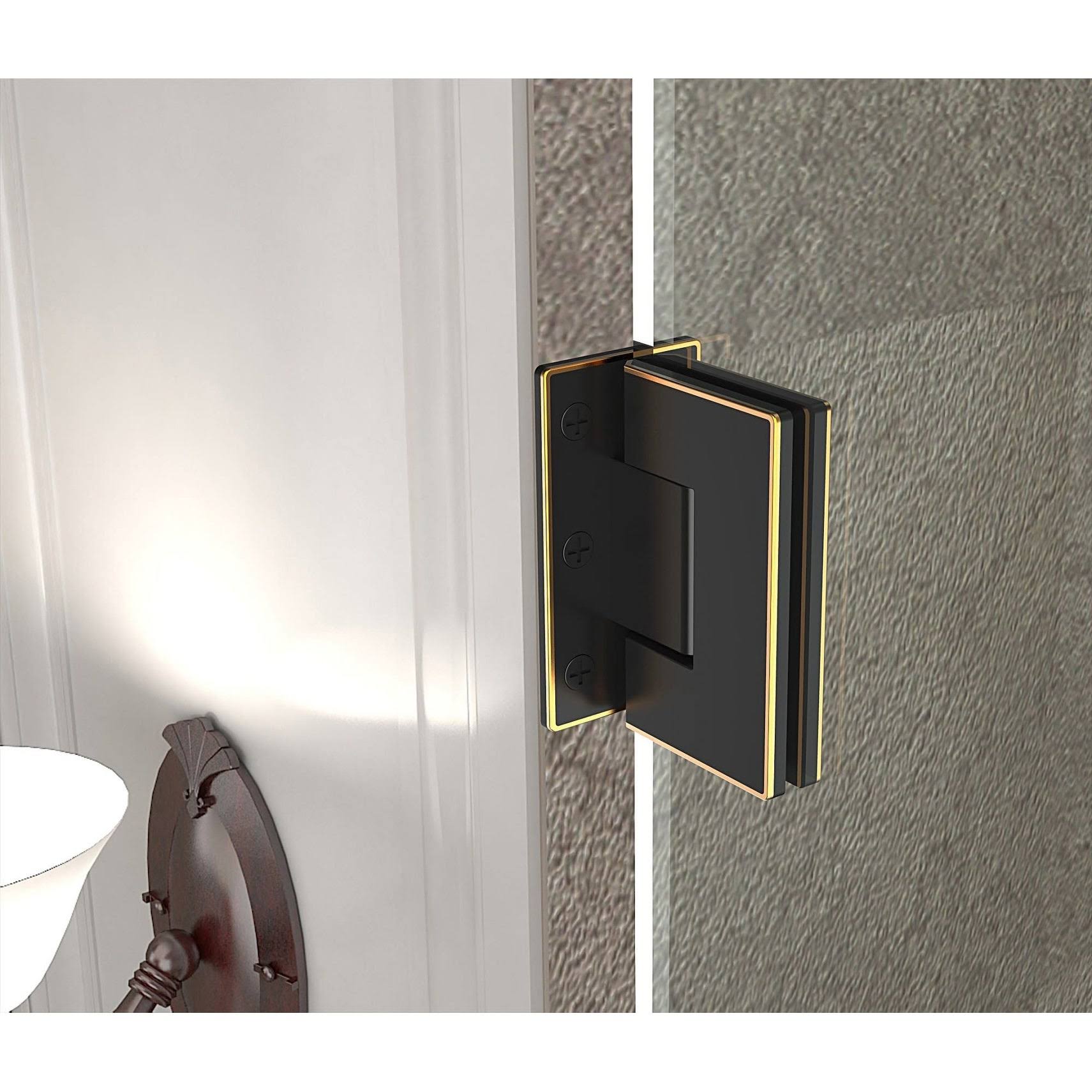 Frameless Hinged Shower Door, 55x22 x 72 P245562