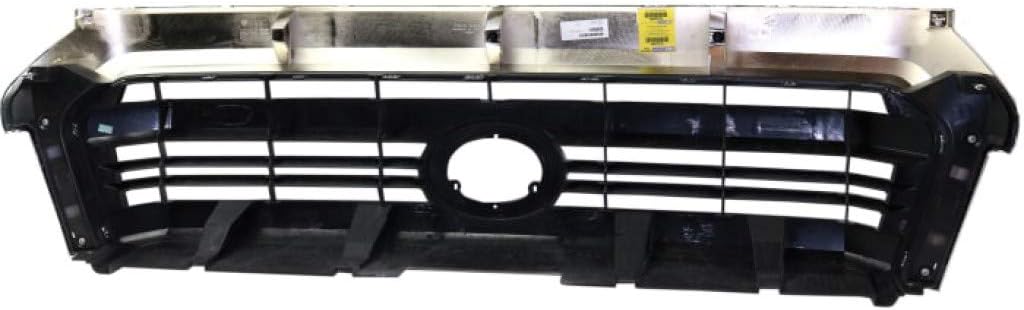 Painted Silver Shell/Gray Insert Grille Assembly with Chrome Molding and Front Emblem V381