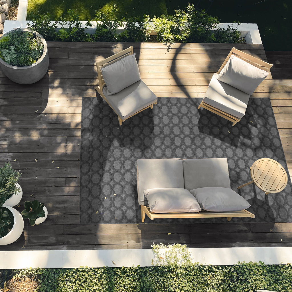 Cinder Gray 9 ft. x 12 ft. Indoor/Outdoor Area Rug V87088
