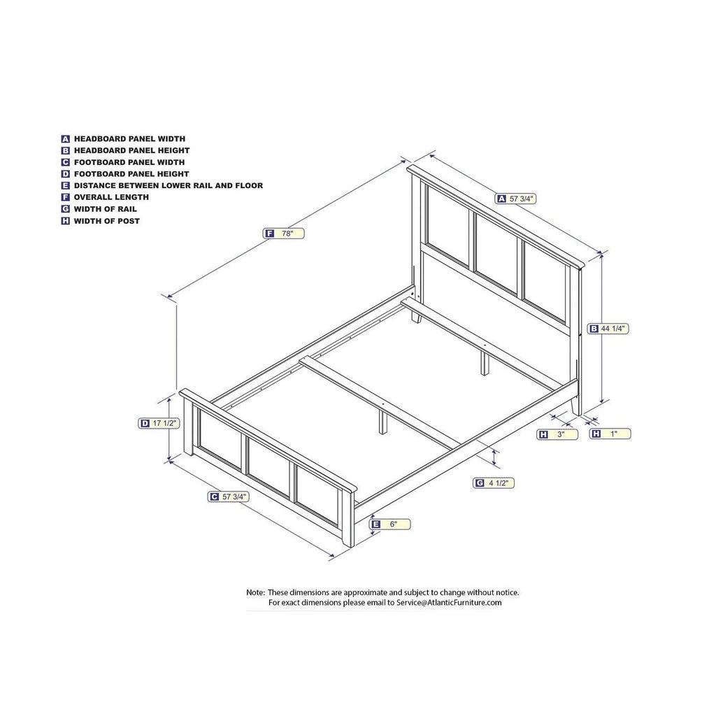 Full Bed with Matching Foot Board in Walnut F258819