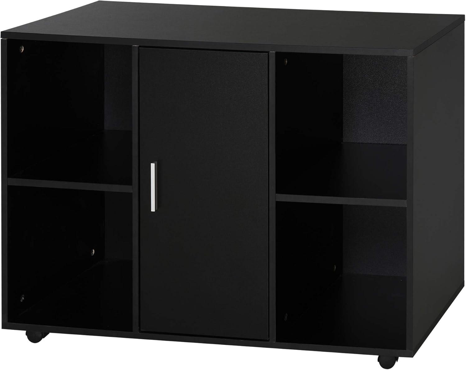 White Multipurpose Filing Cabinet Printer Stand with Interior Cabinet, 2 Shelves G5948