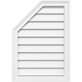 18x22W x 38x22H Octagonal Surface Mount PVC Gable Vent with Brickmoul E451