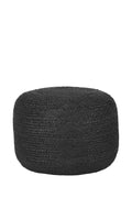 Black Jute Pouf O474