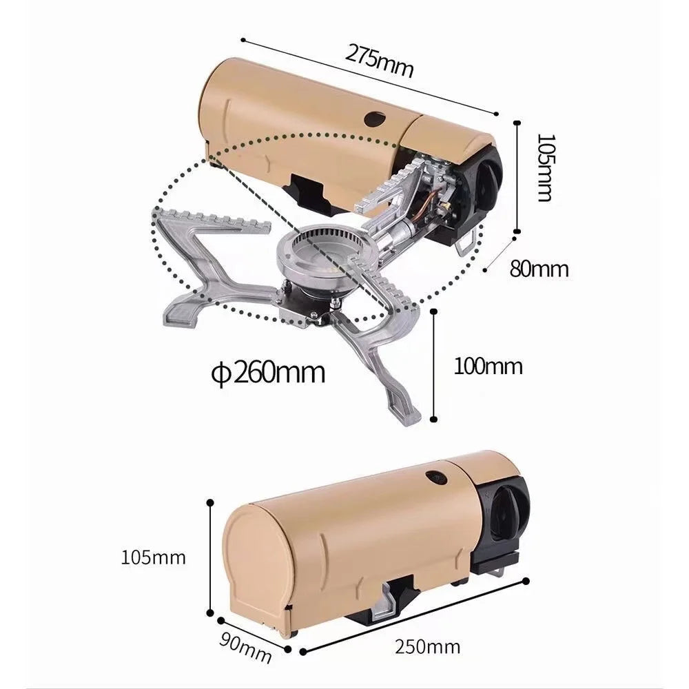 Camping Cassette Stove 2600W with Carrying Bag N906448