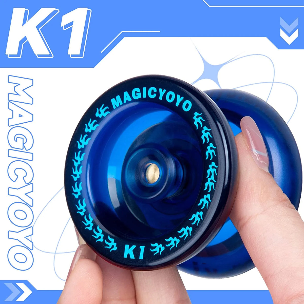 Blue Responsive Plastic Yoyo with 6 Strings M4856