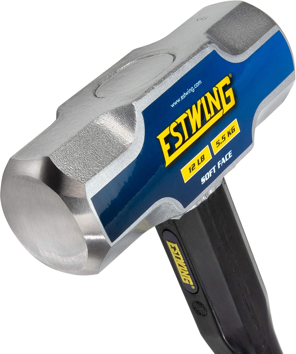 12-Pound Soft Face Sledge Hammer with Vulcanized Rubber Overlay Handle B663450
