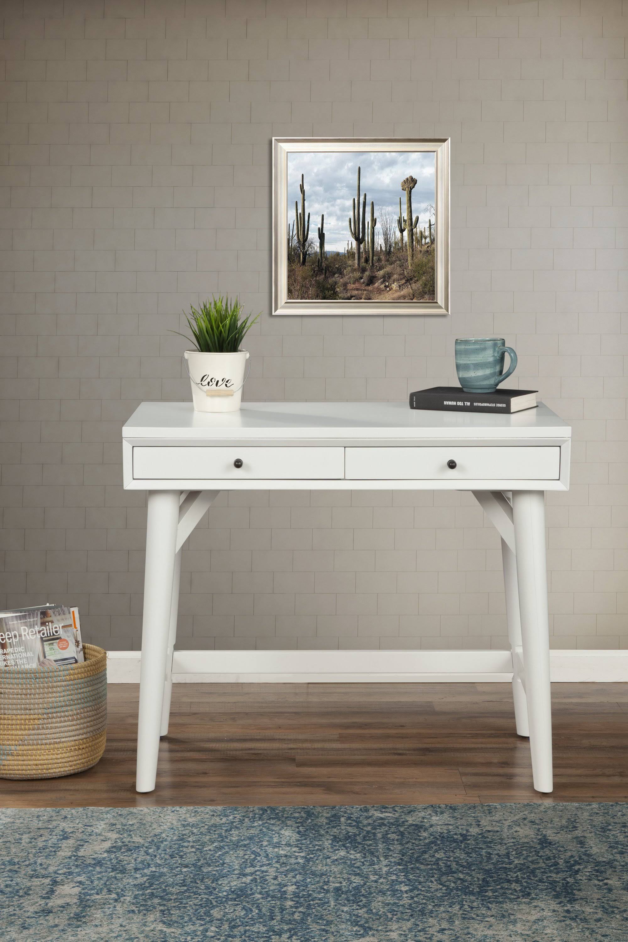 White Mini Desk L815