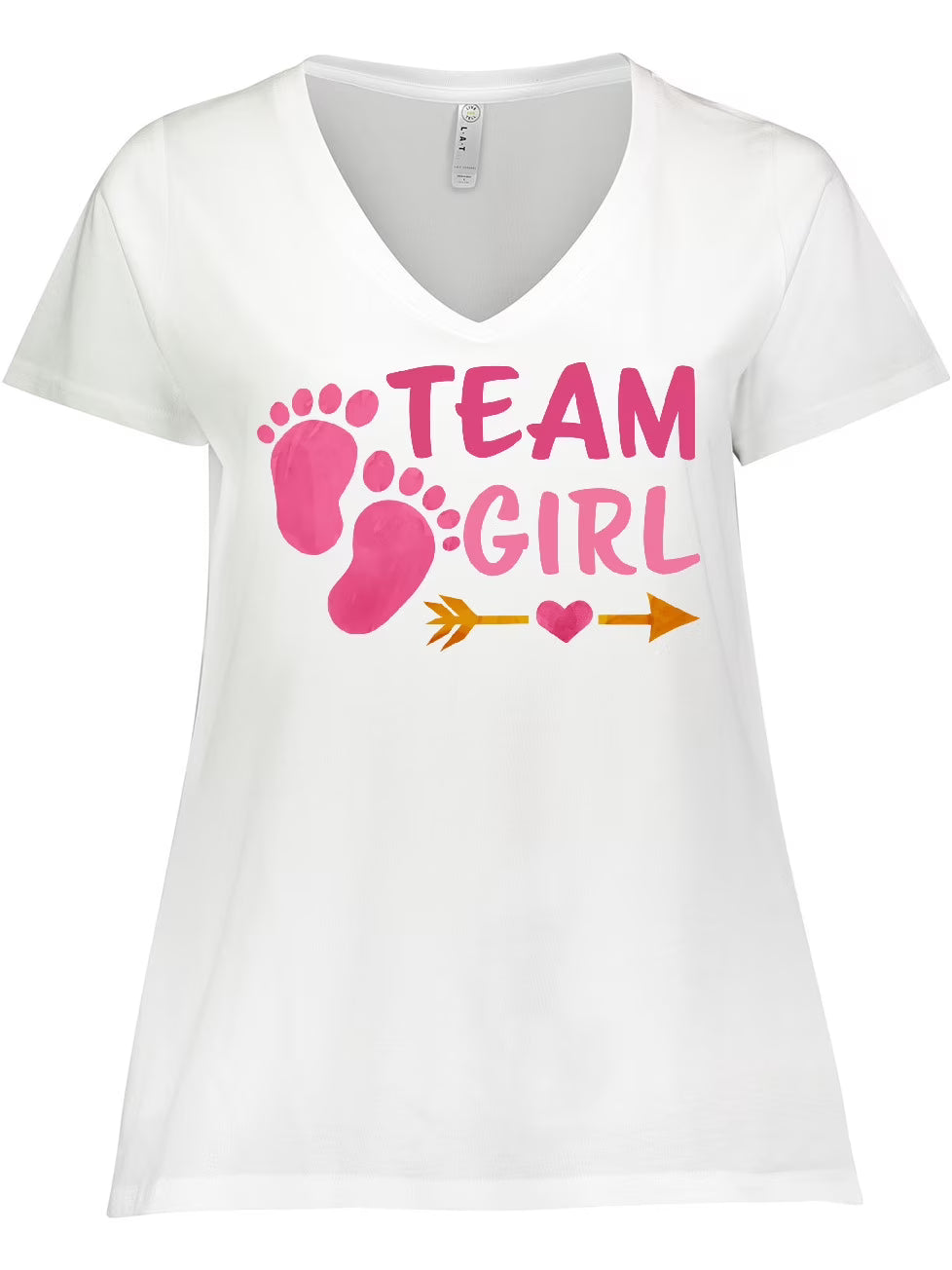 Pink Plus Size V-Neck T-Shirt H337205