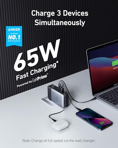 10,000mAh 30W USB-C Portable Charger with 65W Wall Charger H825