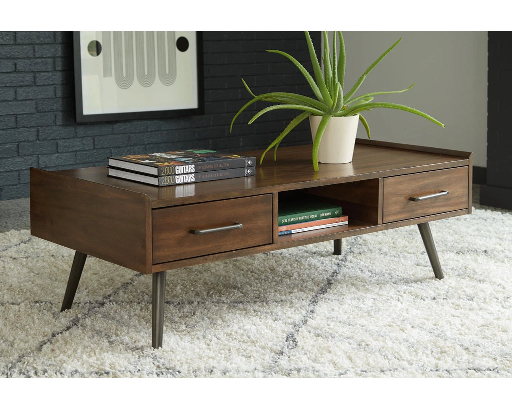 2 Drawer Brown Coffee Table S570546