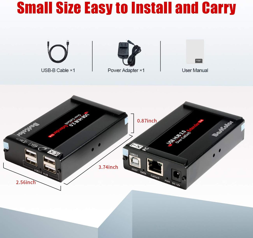 USB Extender 262ft 80m Kit with 4 USB 2.0 Hub D888