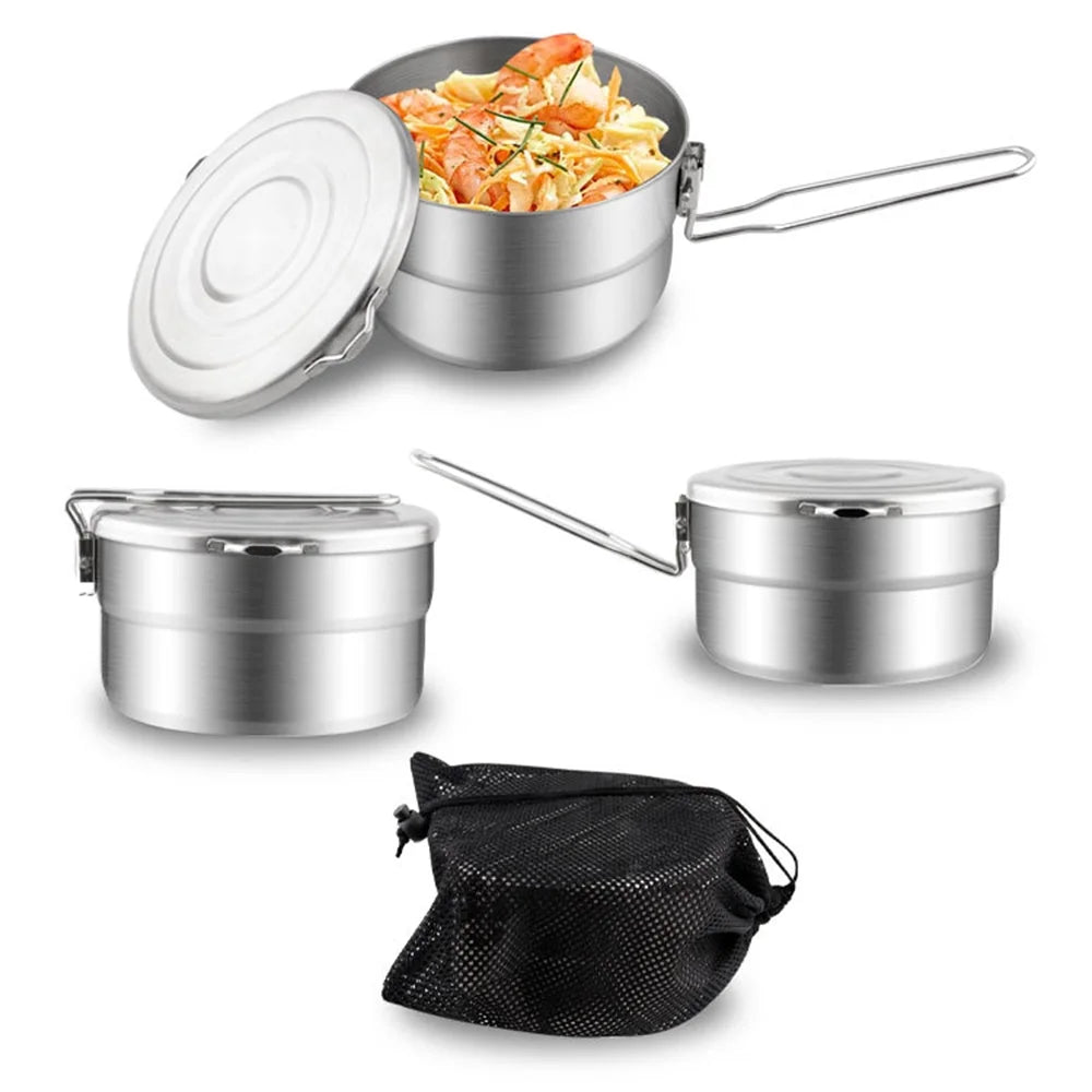 1.5L Stainless Steel Lunch Box With Lid And Handle H17517