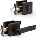 Matte Black Privacy Door Lever Set F110