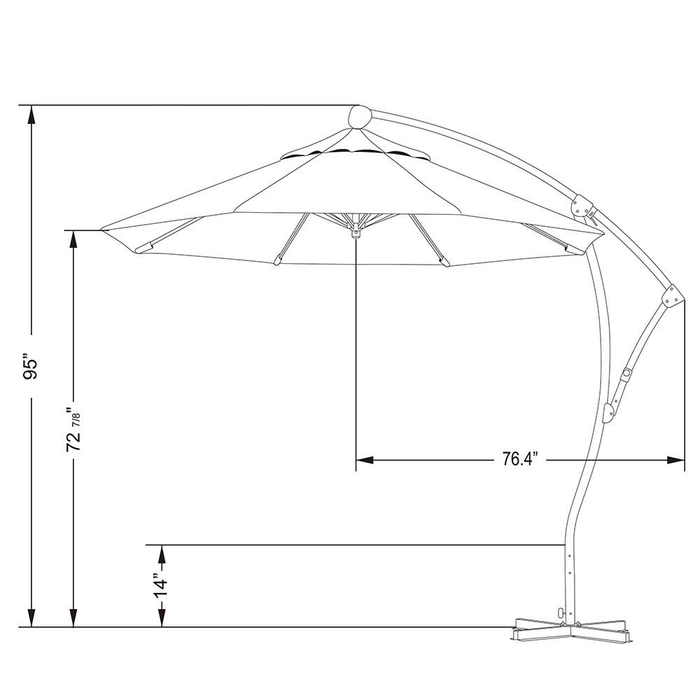 Antique Beige Cantilever Umbrella R18160
