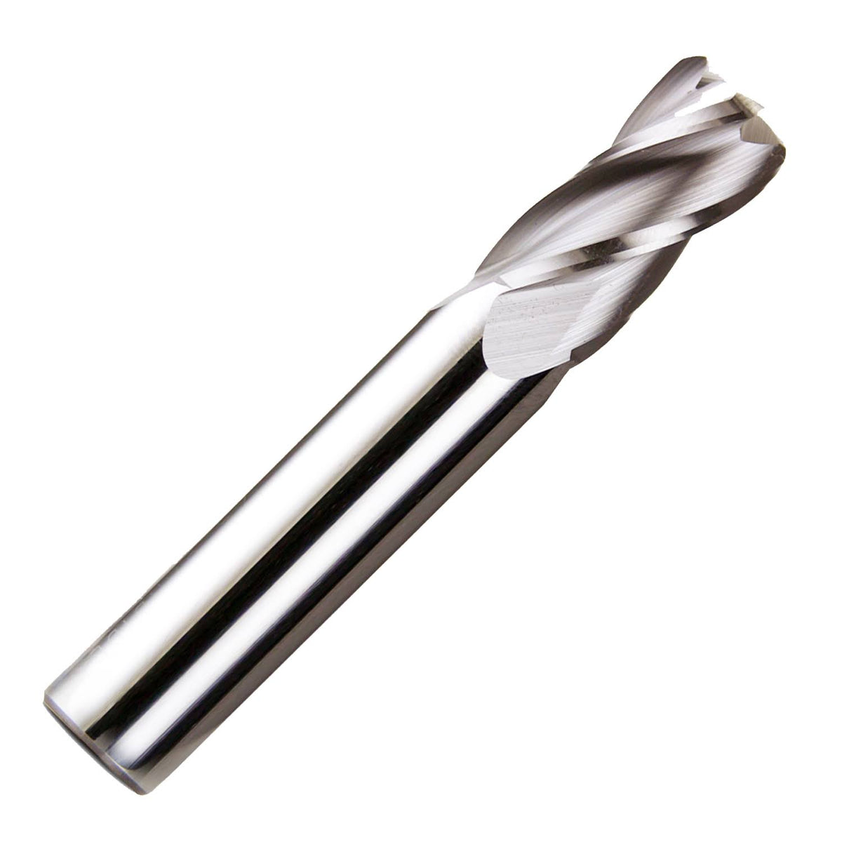 5/8x22 Diameter Standard Length 4 Flute Bright Uncoated Carbide End Mill with .060x22 Radius S510