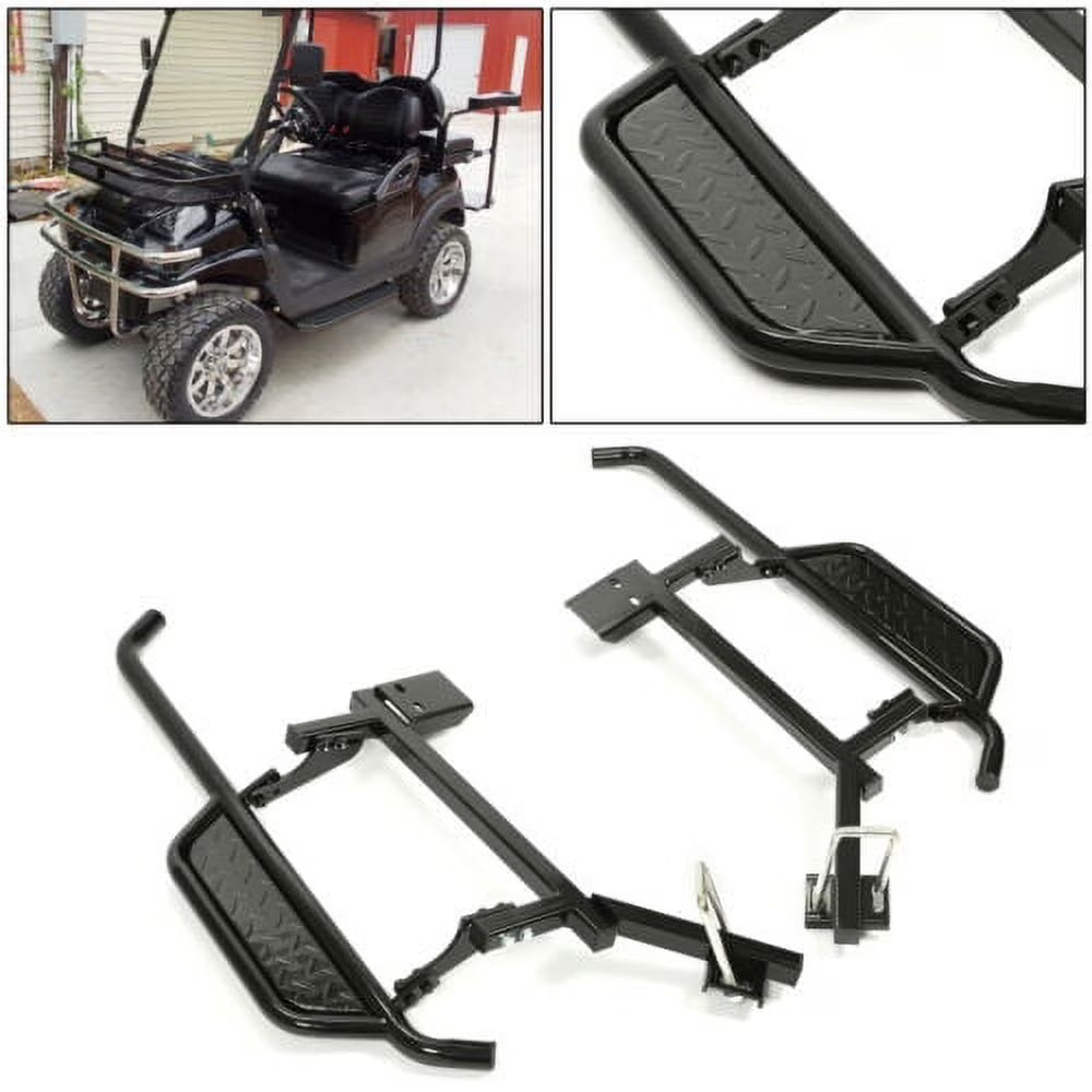 Black Steel Nerf Bars Step Down Kit S2577