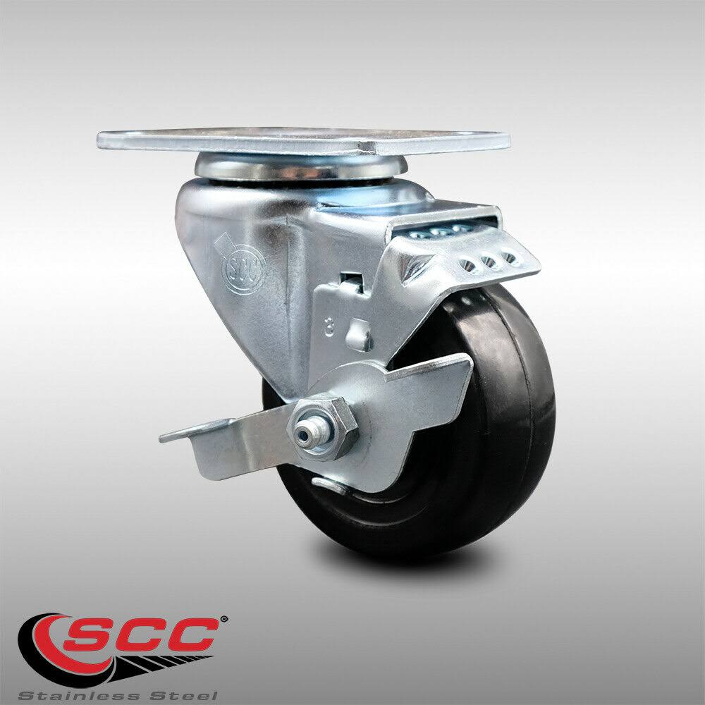 Hard Rubber Swivel Top Plate Caster with Brake T279