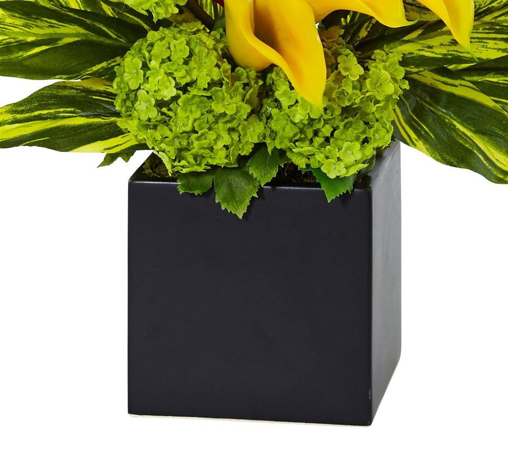 Silk Heliconia and Calla Arrangement W826