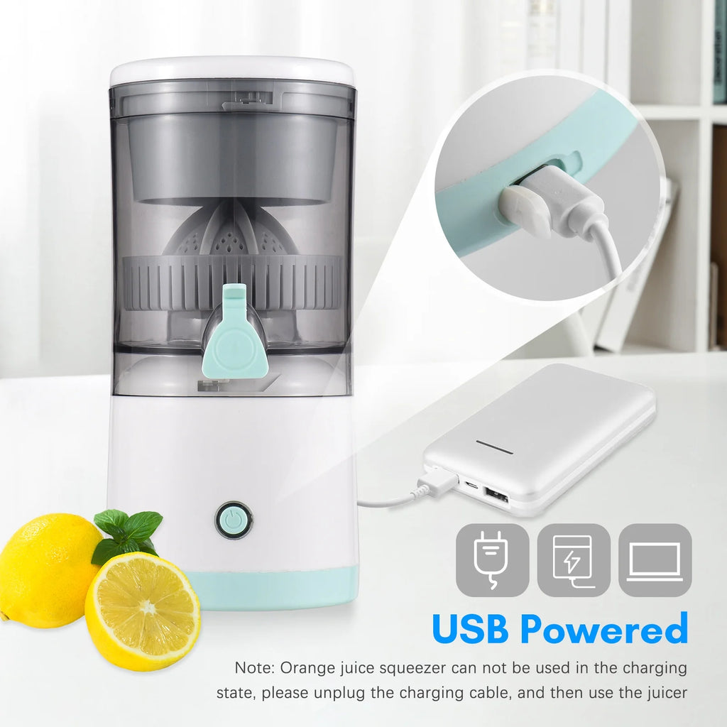 Electric Orange Juice Squeezer Portable Citrus Juicer USB Powered Detachable Washable E851894