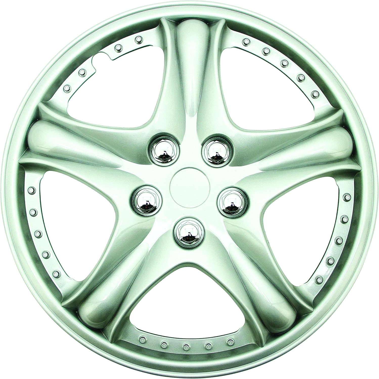 Silver 15" ABS Wheel Cover Pack of 4 W43600