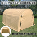 Beige 10x15x8 ft Steel Carport Canopy L842690