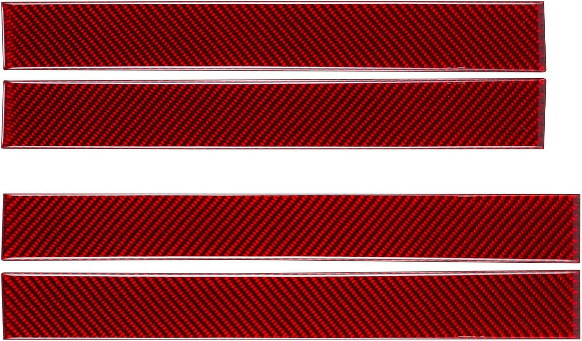 Carbon Fiber Red Interior Door Handle Trim Cover for Ford F150 2015-2020 4PCS V573